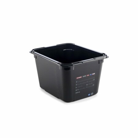 Araven FOOD PAN BPA-FREE GN1/2, 12qt BLACK 12 3/4" X 10 3/8" X 8" 47834
